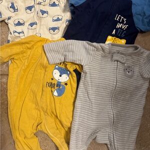 Baby Lot of 4  footed onesies pajamas